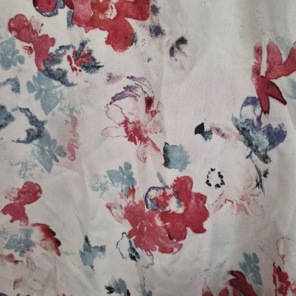 White Floral Long Sleeve Blouse – Size 2XL (NWOT, No Brand Tag) - Picture 3 of 5